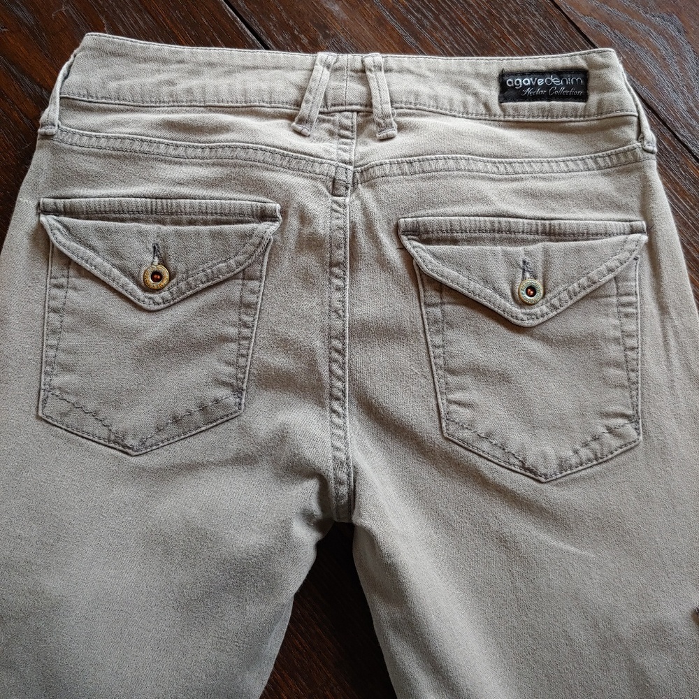 Agave Nectar Moda Cargo low rise ankle zip jeans